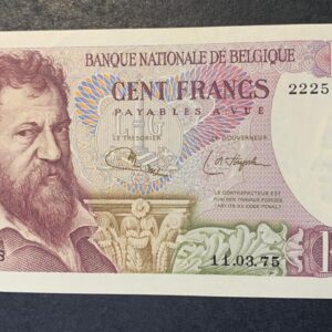 Lot 20 - Belgium 100 francs note
