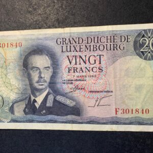 Lot 18 - Luxembourgh 20 Franc note