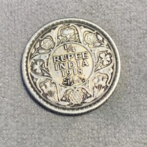 Lot 46 - India British 1/4 Rupee 1918