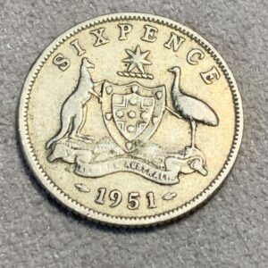 Lot 78 - Australian 1951 sixpence