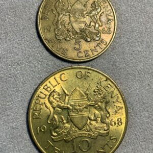 Lot 84 - Kenya coins x 2