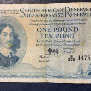Lot 177. MH de Kock one pound note