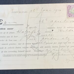 Lot 161 - 1910 Legal document