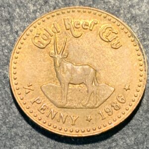 Lot 198. Gold Reef City 1986 1/4 d token