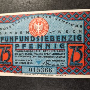 Lot 36 - 75 Pfennig Notgeld