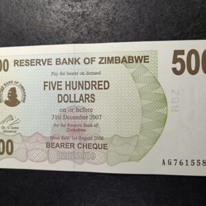 Lot 61 - Zimbabwe $500