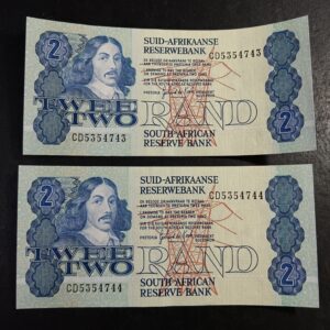 Lot 20 - Gerhard de Kock R2 notes x 2