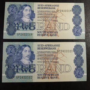 Lot 21 - Gerhard de Kock R2 notes x 2