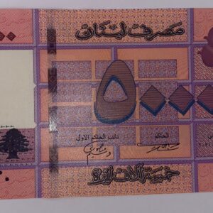 Lot 207 - Liban 5000 Livres