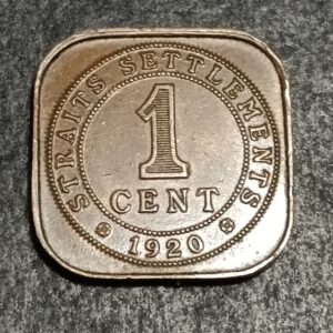 Lot 56 - Straits Settlements 1 cent 1920