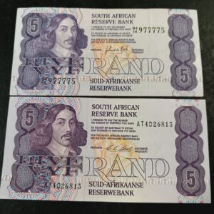 Lot 52 - de Kock and Stals R5 notes
