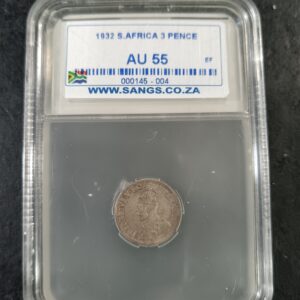 Lot 62 - 1932 3 pence graded AU55