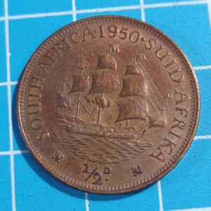 South African half penny 1950