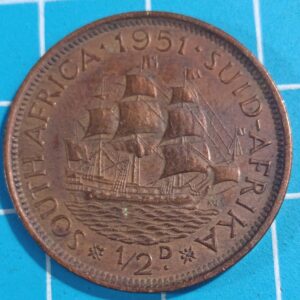 South African half penny 1951