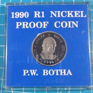 PW Botha 1990 Proof nickel R1