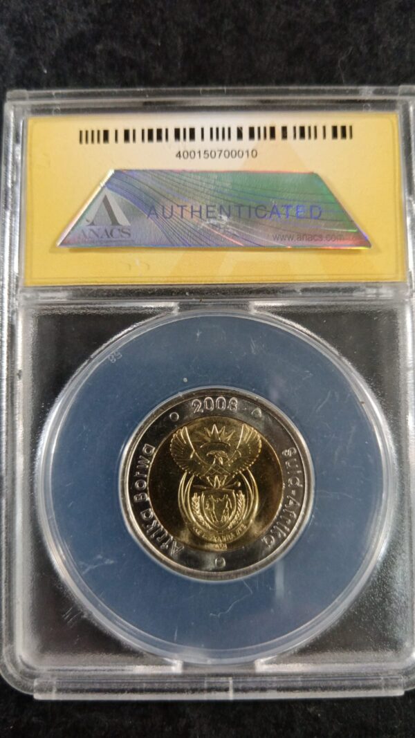 Mandela 2008 R5 Anacs graded MS66 - Image 2