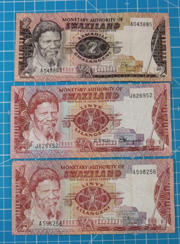 Swaziland banknotes x 3