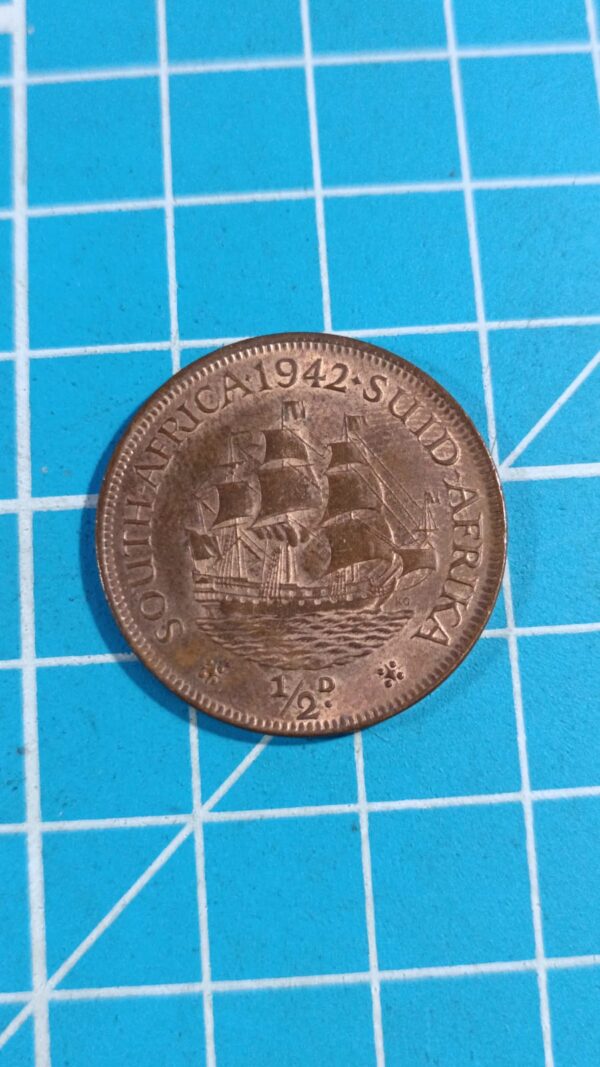 South African 1942 1/2 penny