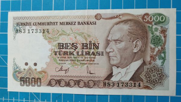 Turkey 5000 Lirasi