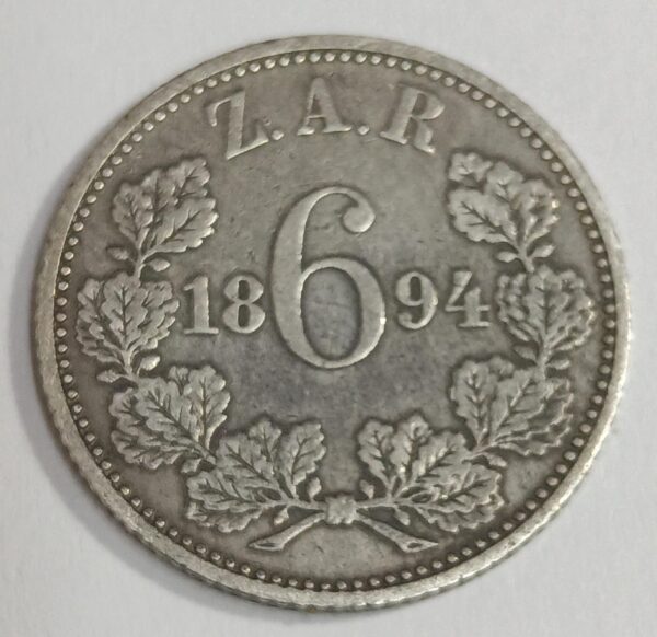 ZAR 1894 6 pence